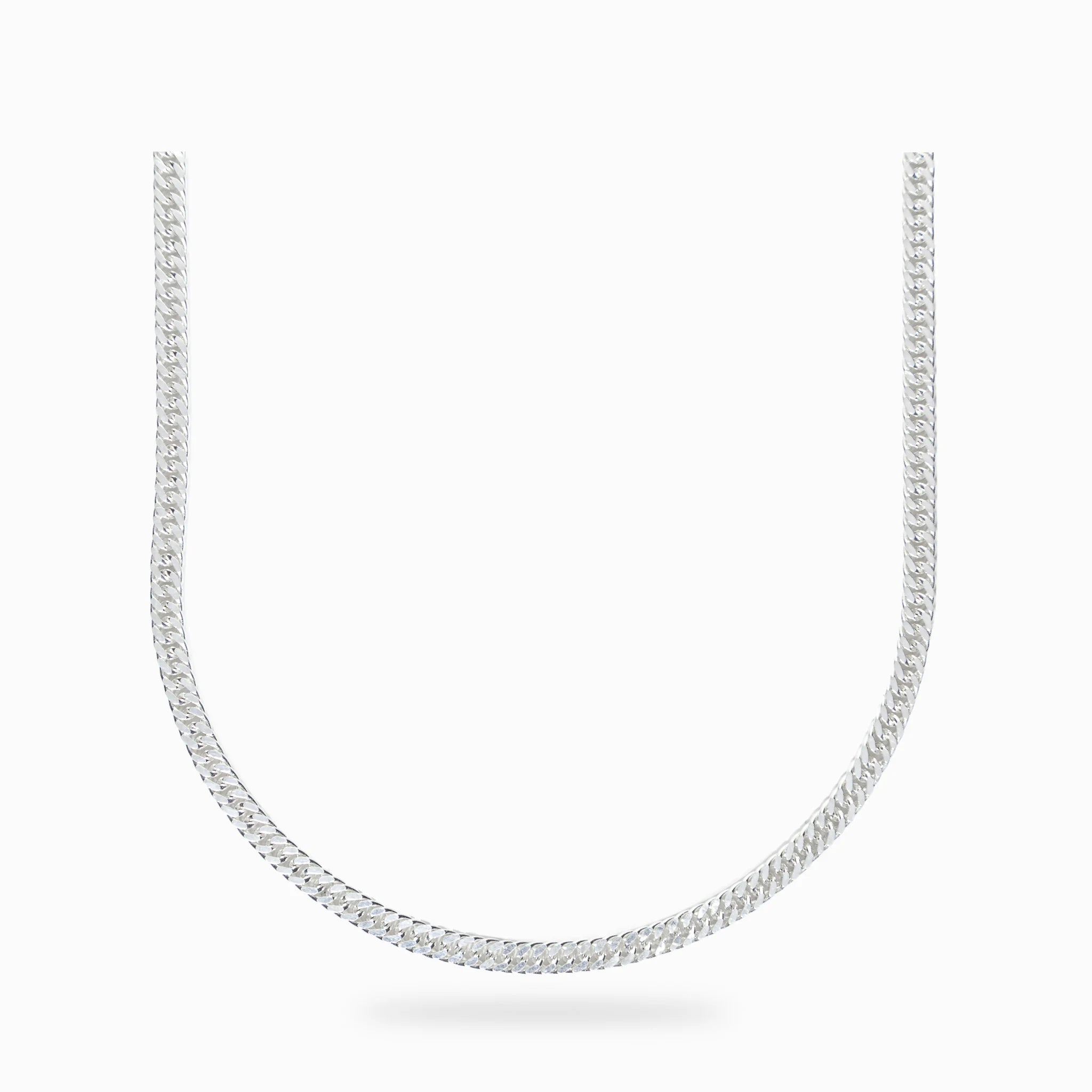 Cadena cubana en plata ley 925 de 50 cm