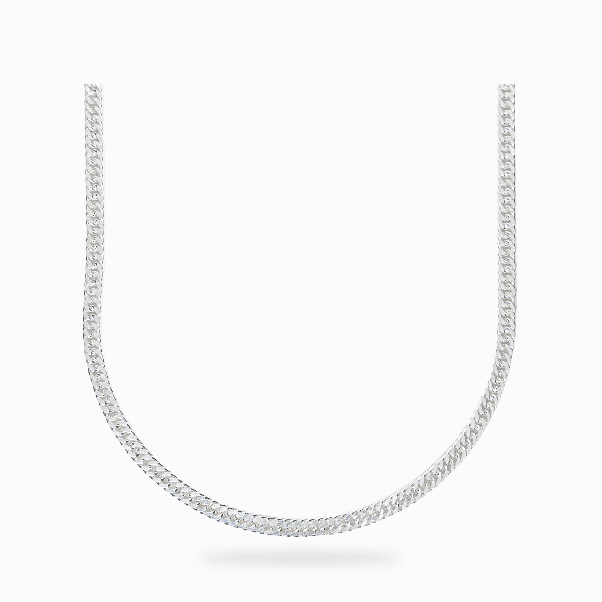 Cadena cubana en plata ley 925 de 50 cm