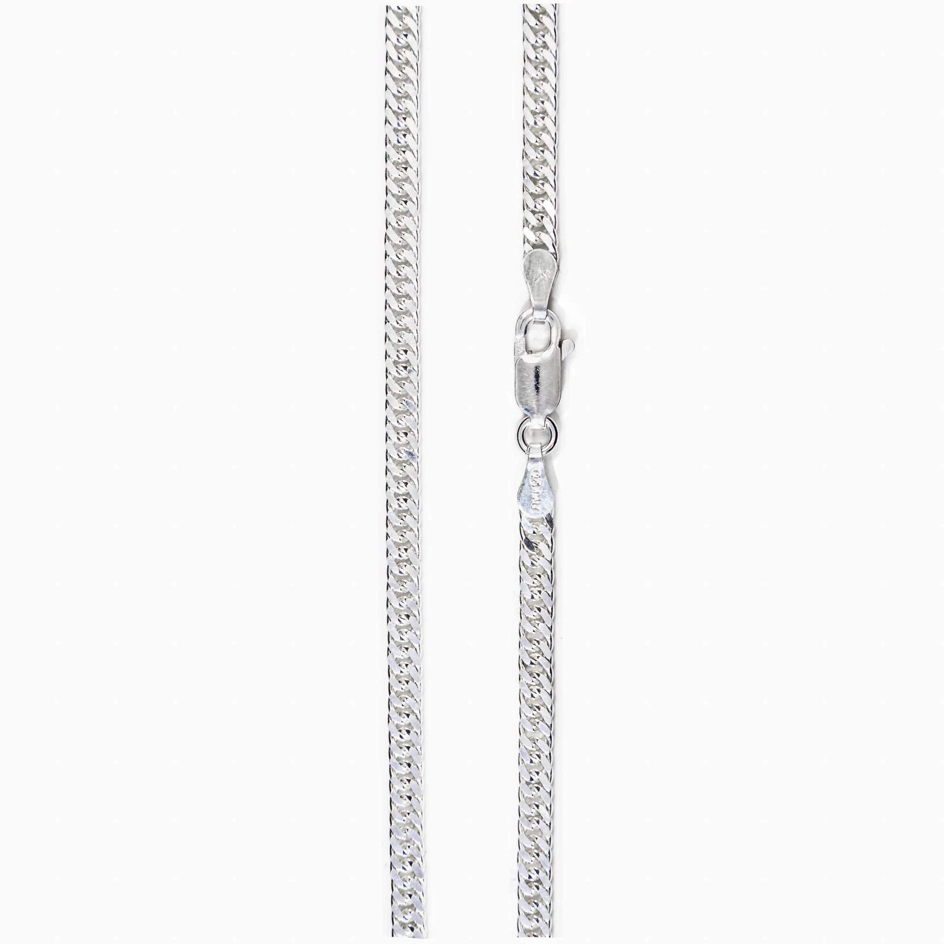 Cadena cubana en plata ley 925 de 50 cm