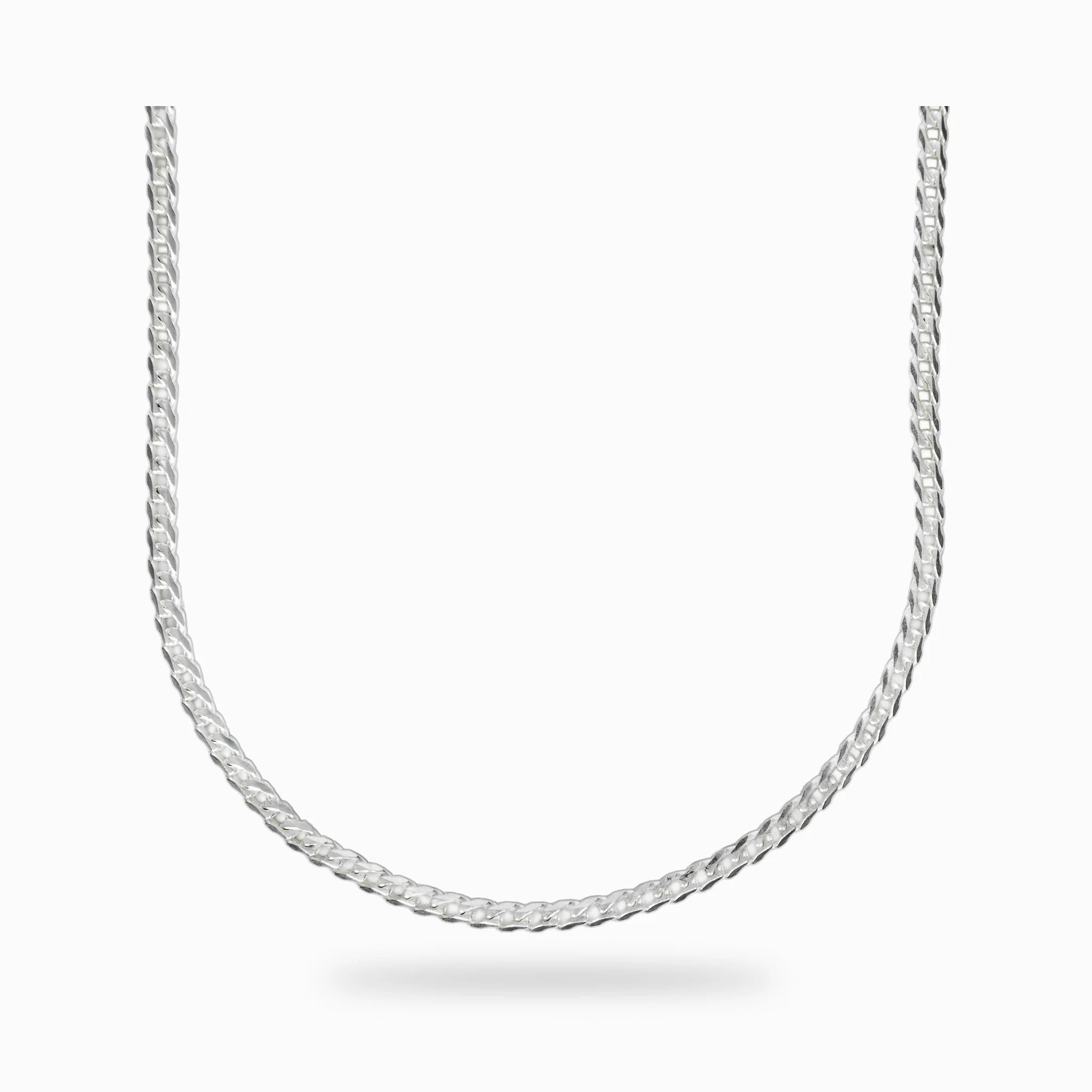 Cadena Franco en plata ley 925 de 60 cm