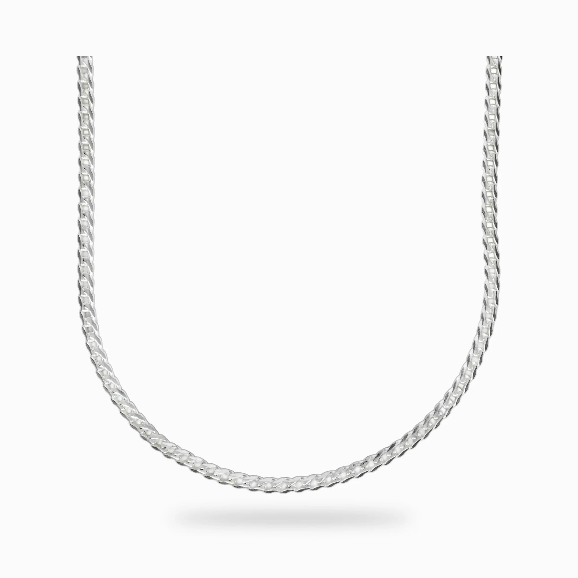 Cadena Franco en plata ley 925 de 60 cm