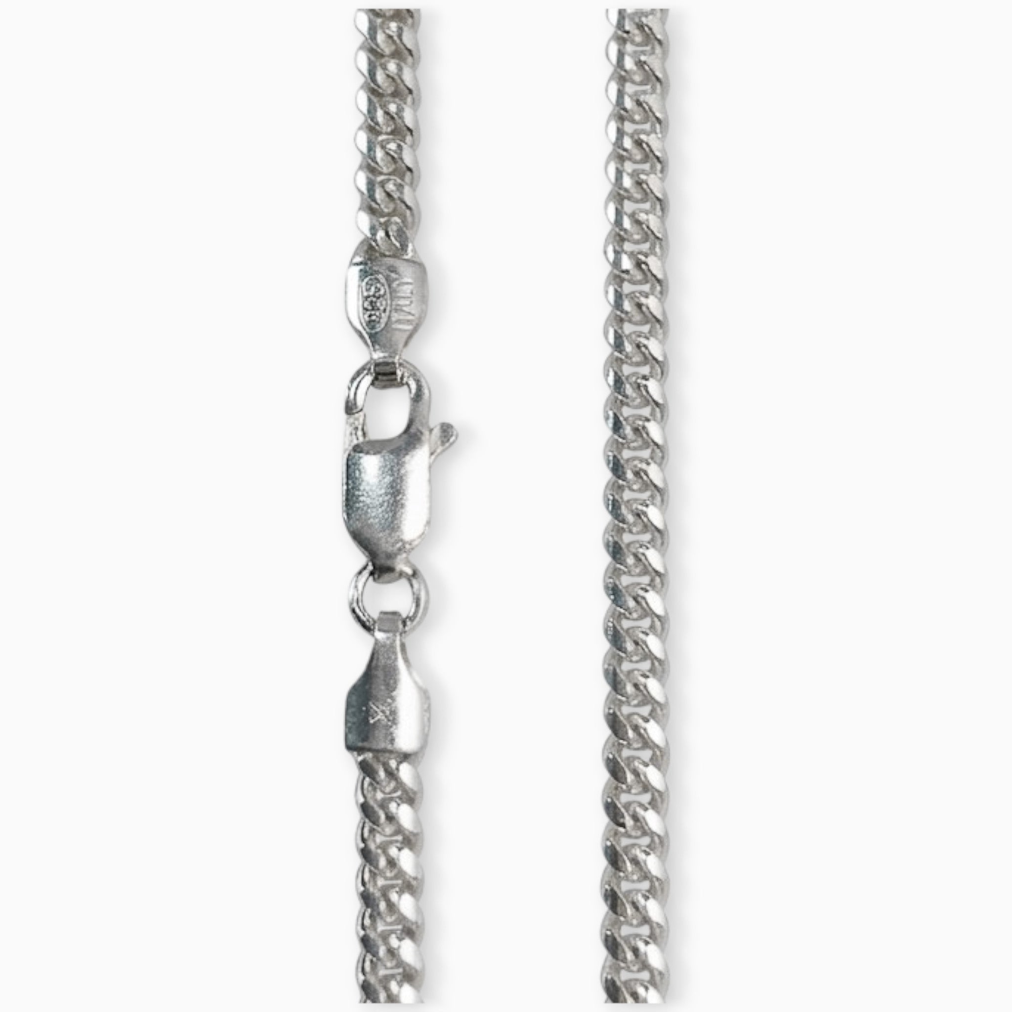 Cadena Mini Cubana "Eslabón de Poder" – Plata 925 (50 cm x 3 mm)