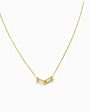 Cadena en oro 18K de tejido veneciano con dije nexo interconectado de 10x4 mm.