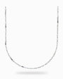 Cadena cable rectangular en plata ley 925 de 45 cm.