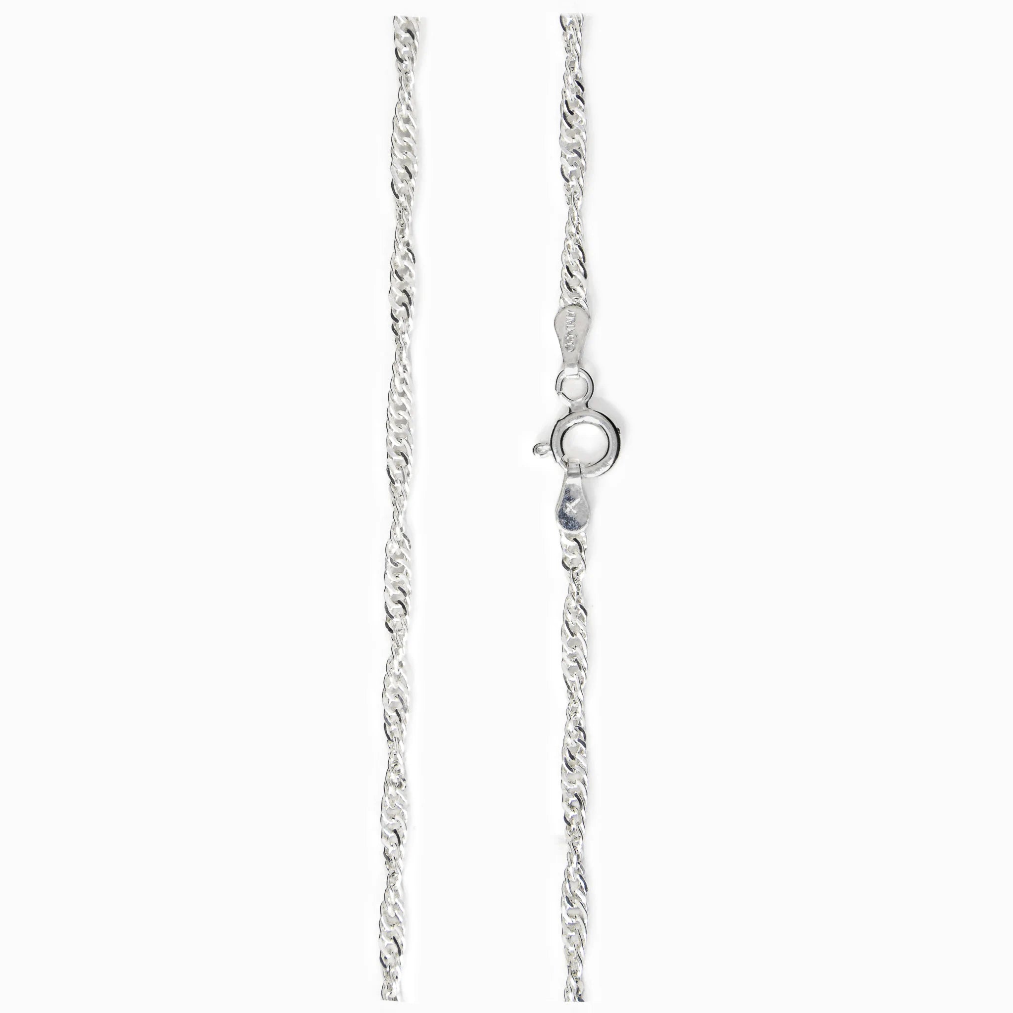 Cadena Singapur en plata ley 925 de 60 cm