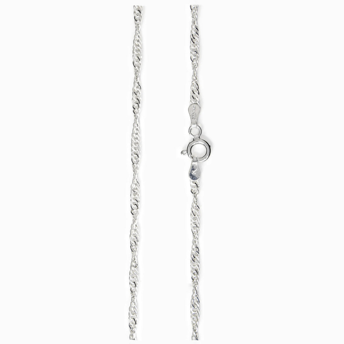 Cadena Singapur en plata ley 925 de 60 cm