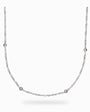 Cadena Singapur con balines en plata ley 925 de 60 cm