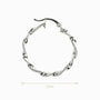 Candongas grandes entorchadas y martilladas de 25x3 mm en plata ley 925 para mujer