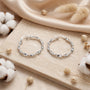 Candongas grandes entorchadas y martilladas de 25x3 mm en plata ley 925 para mujer