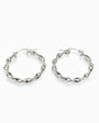 Candongas grandes entorchadas en espiral de 27x3.5 mm en plata ley 925