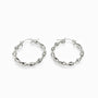 Candongas grandes entorchadas en espiral de 27x3.5 mm en plata ley 925