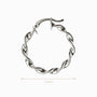 Candongas grandes entorchadas en espiral de 27x3.5 mm en plata ley 925