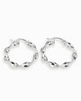 Candongas grandes entorchadas en espiral de 28x4 mm en plata ley 925