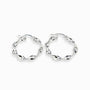 Candongas grandes entorchadas en espiral de 28x4 mm en plata ley 925