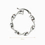 Candongas grandes entorchadas en espiral de 28x4 mm en plata ley 925