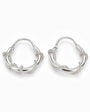 Candongas con diseño de hilo trenzado de 13 mm en plata ley 925 para mujer