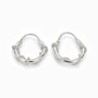Candongas con diseño de hilo trenzado de 13 mm en plata ley 925 para mujer