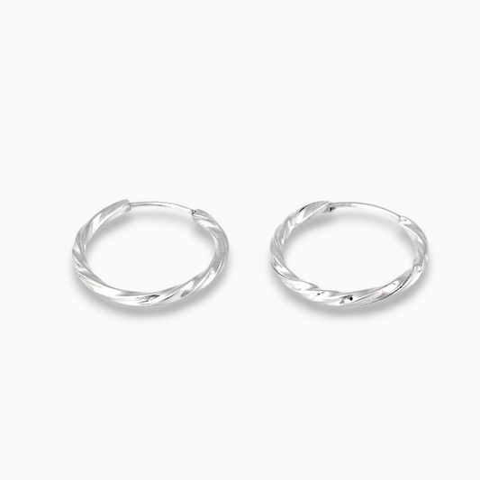 Candongas Plata Ley 925 Entorchada