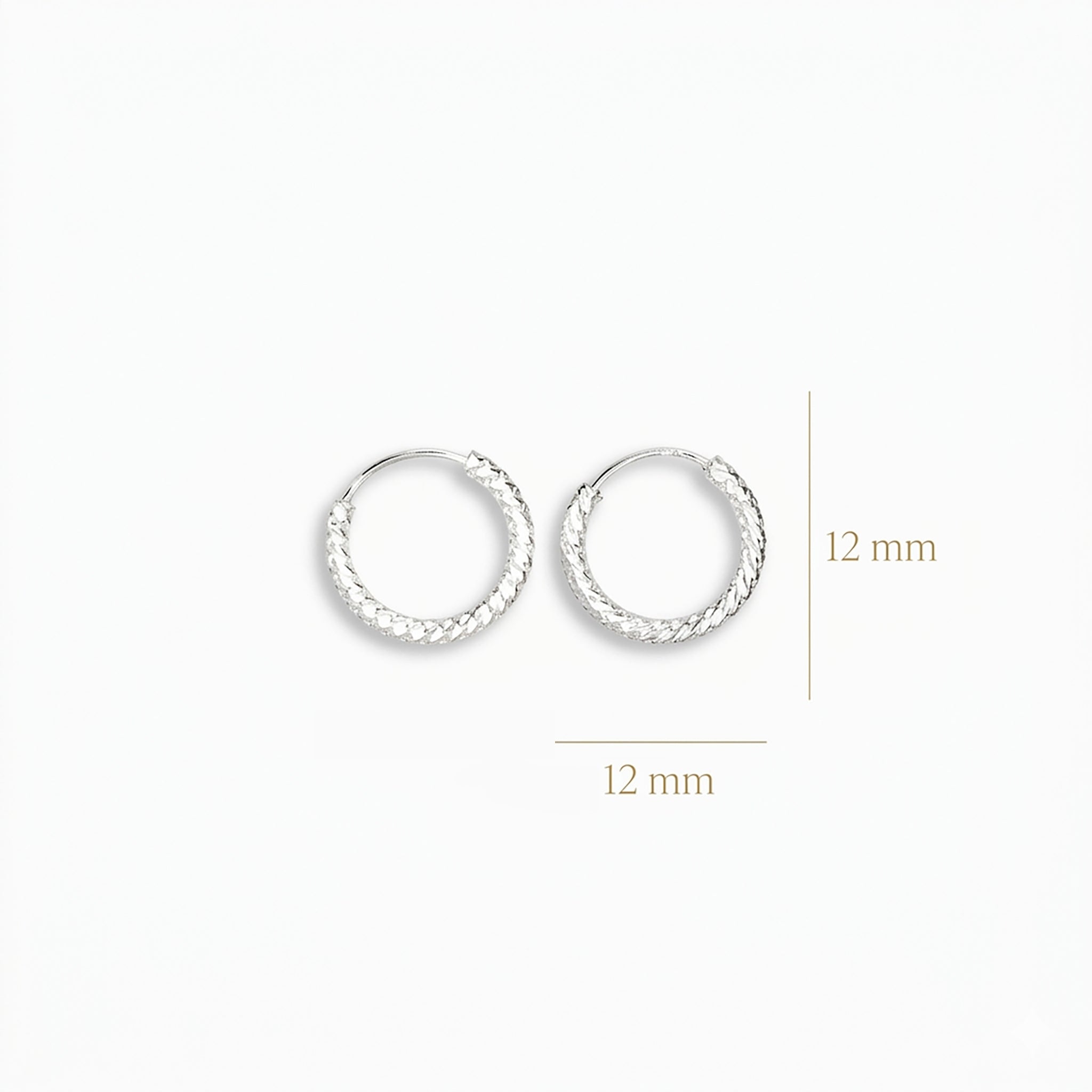 Candongas Mini – Plata 925 Entorchada (12 mm)