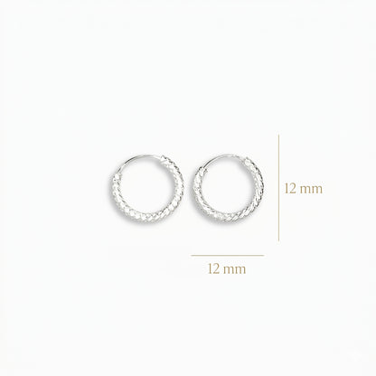 Candongas Mini – Plata 925 Entorchada (12 mm)