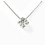 Collar solitario en plata ley 925 con moissanita de alta calidad para mujer
