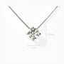 Collar solitario en plata ley 925 con moissanita de alta calidad para mujer