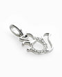 Dije con diseño de ardilla de 14.5x13 mm en plata ley 925 con circones blancos