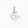 Dije con diseño de ardilla de 14.5x13 mm en plata ley 925 con circones blancos