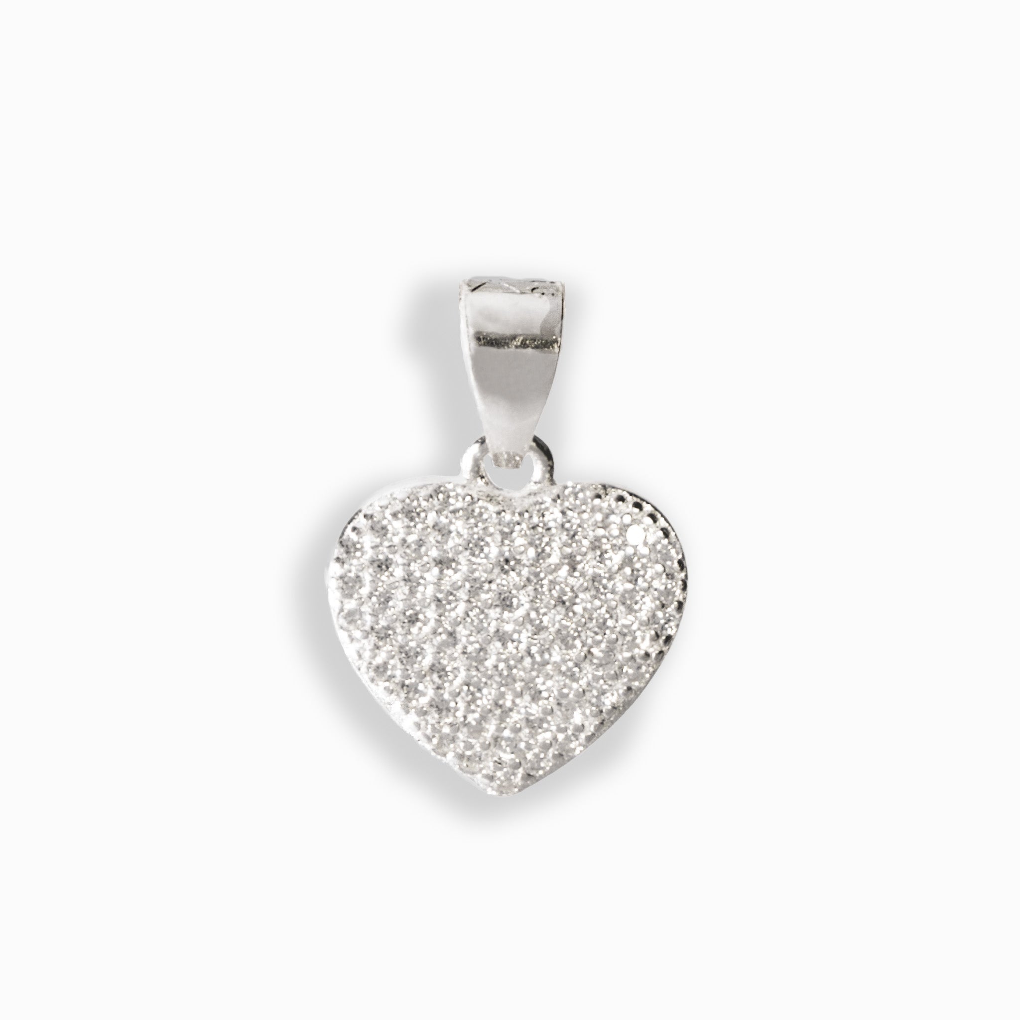 Dije Corazón  – Plata 925 con Pavé de Circones