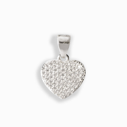 Dije Corazón  – Plata 925 con Pavé de Circones