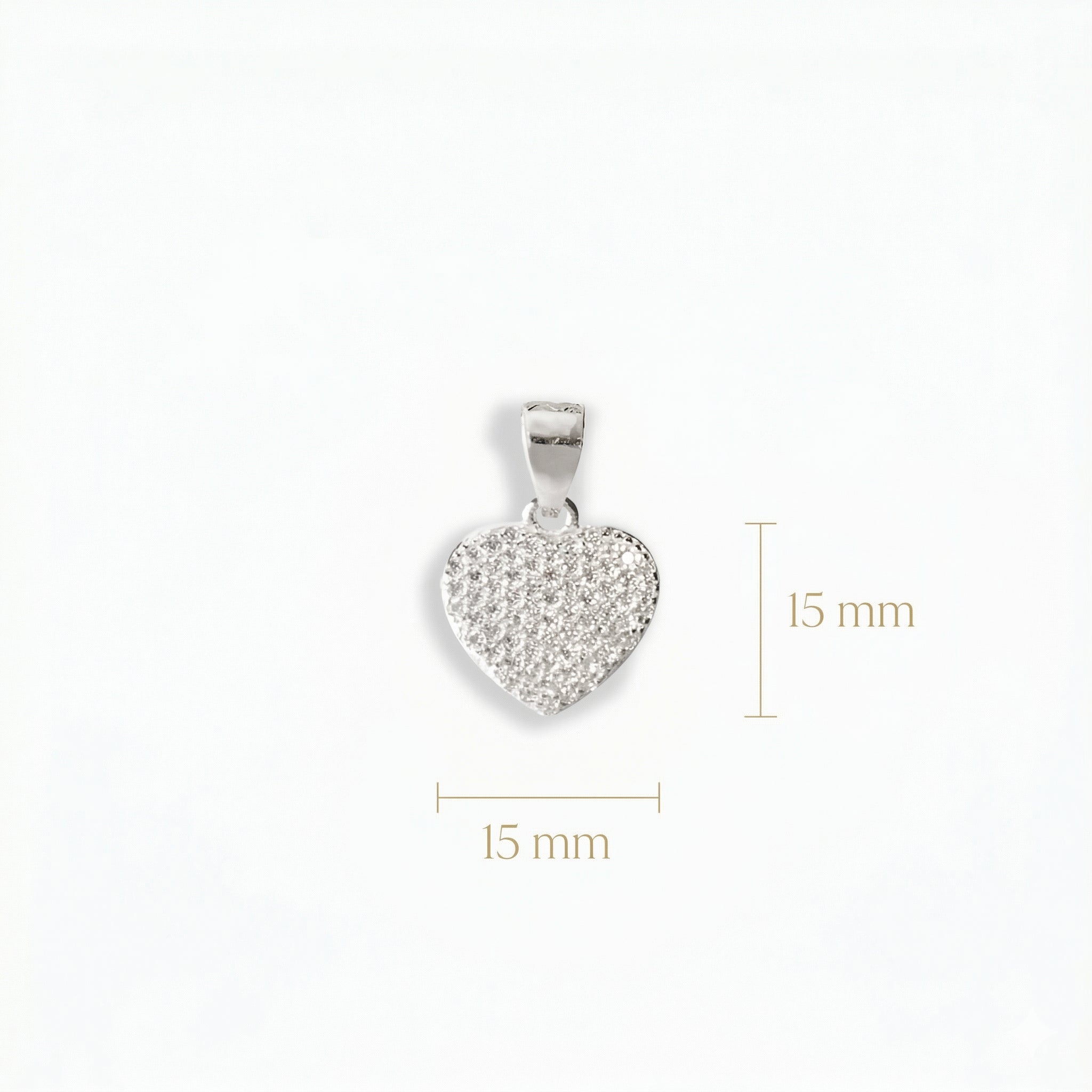 Dije Corazón  – Plata 925 con Pavé de Circones