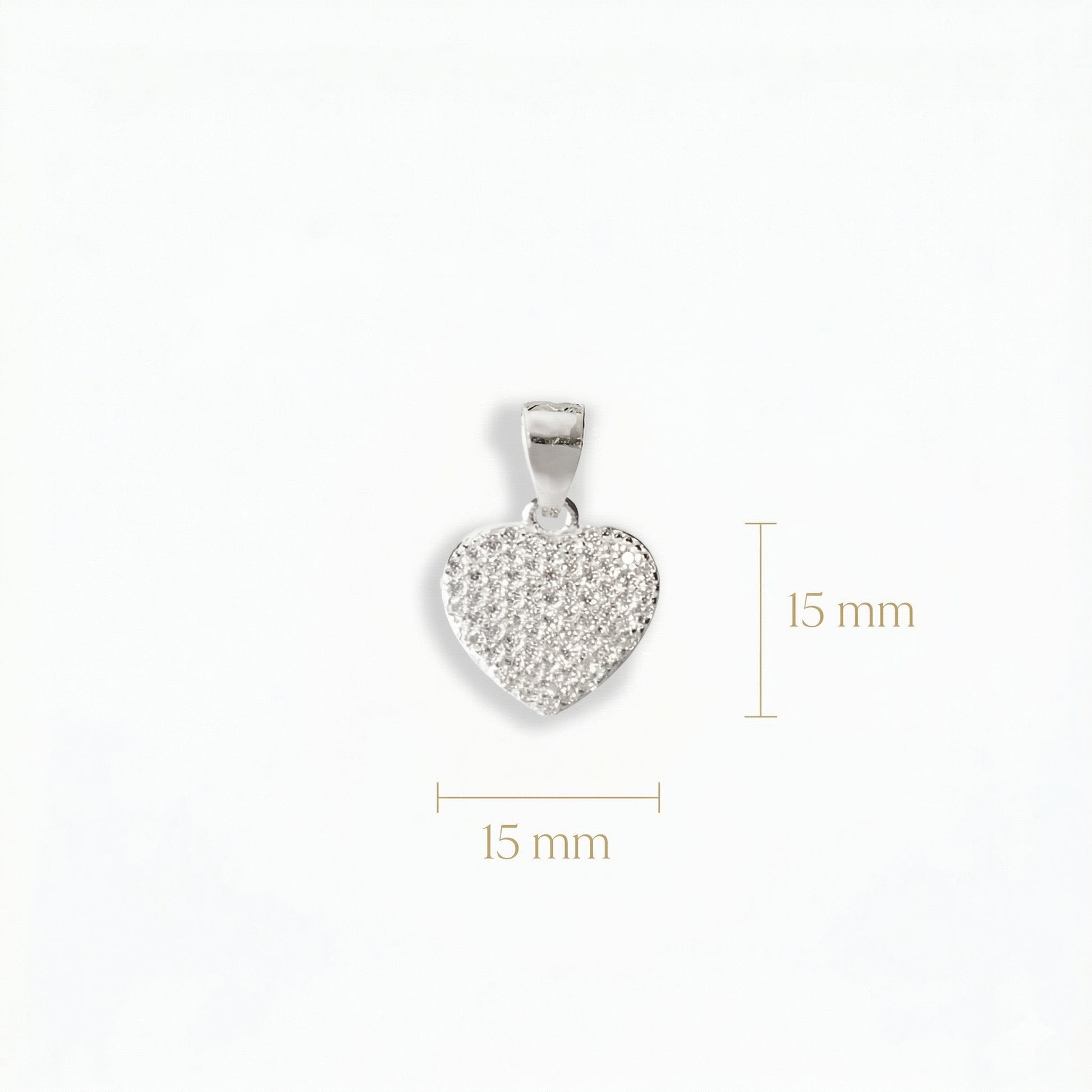 Dije Corazón  – Plata 925 con Pavé de Circones
