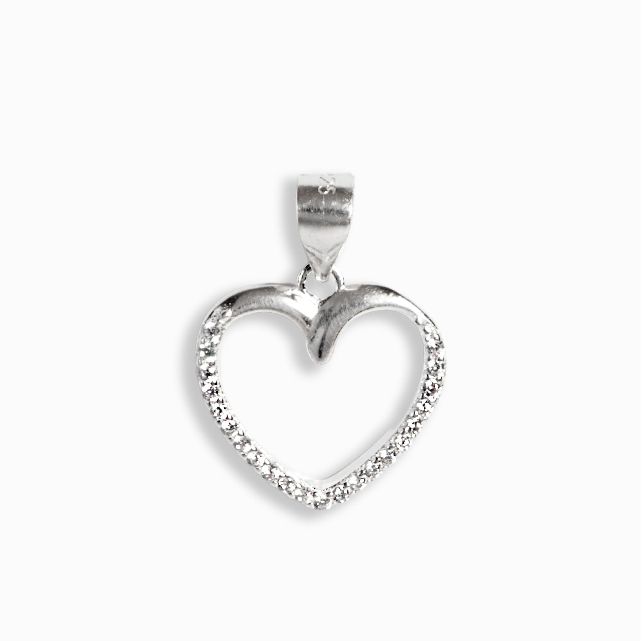 Dije Corazón – Plata 925 y Circones de Alta Claridad