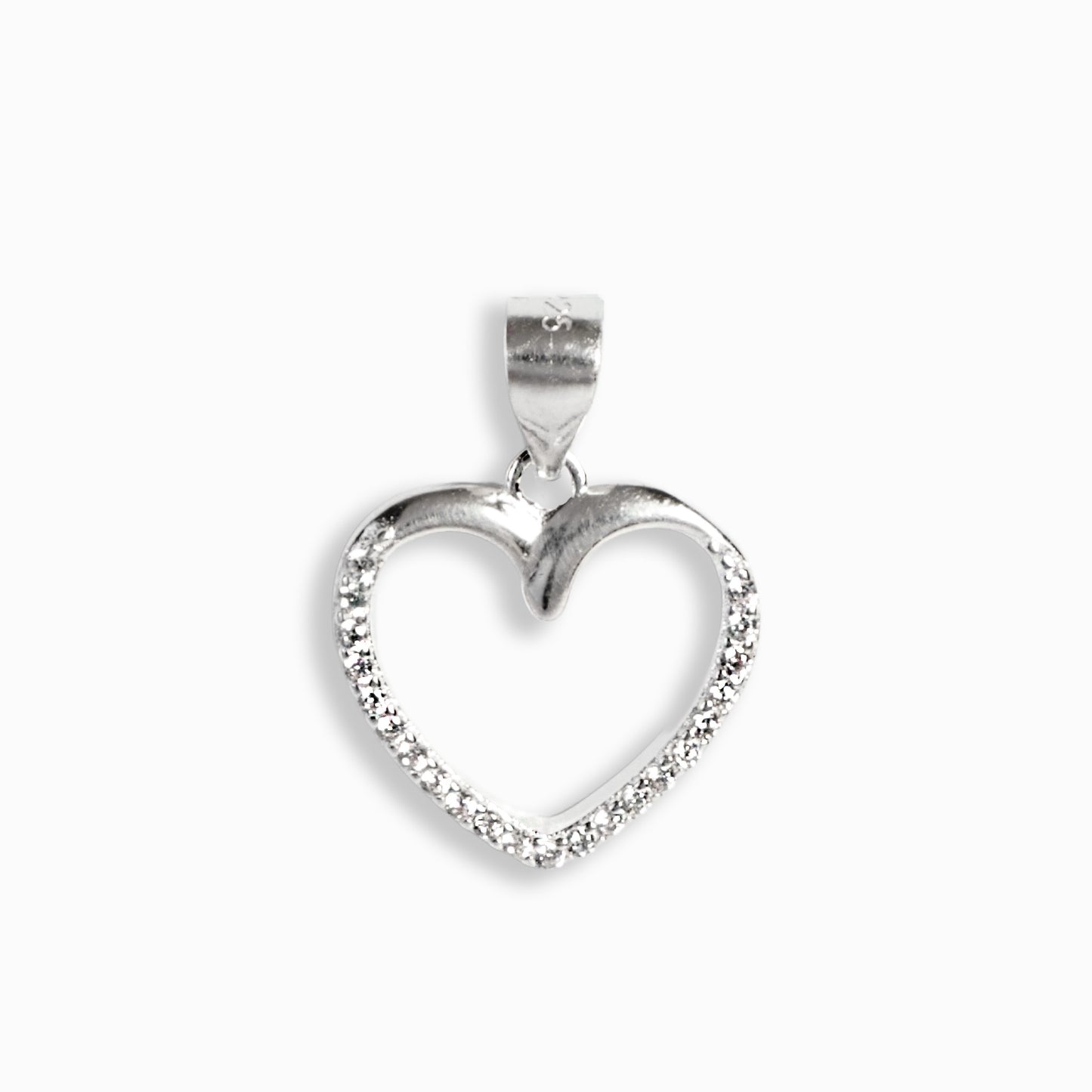 Dije Corazón – Plata 925 y Circones de Alta Claridad