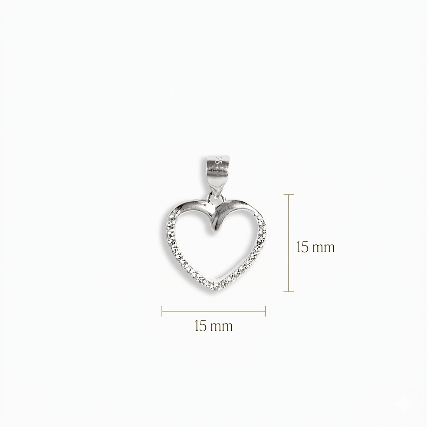 Dije Corazón – Plata 925 y Circones de Alta Claridad