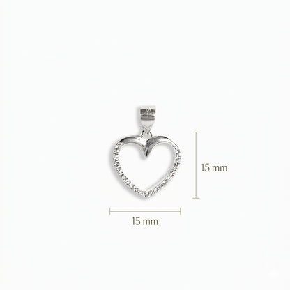 Dije Corazón – Plata 925 y Circones de Alta Claridad