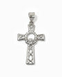 Dije con diseño de cruz troquelada en plata ley 925 