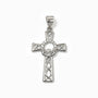 Dije con diseño de cruz troquelada en plata ley 925 