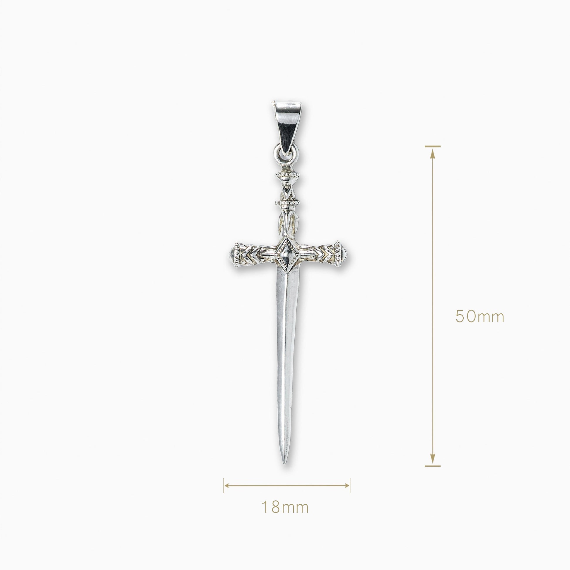 Dije de Espada Medieval en Plata Ley 925