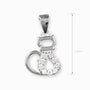 Dije de gatito decorado con circones en plata ley 925.