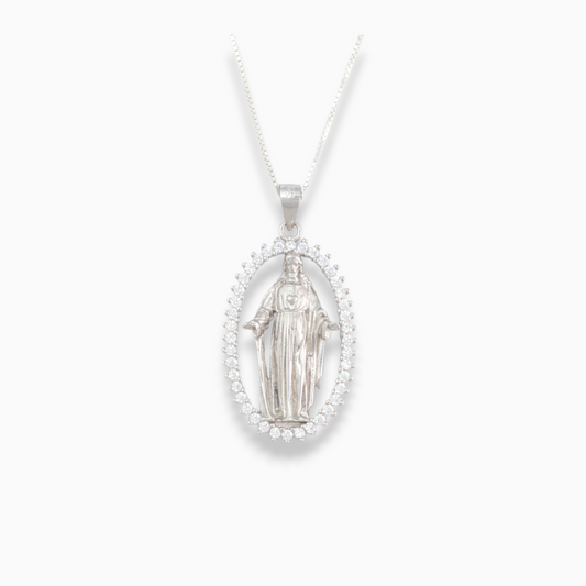Dije virgen 'Inmaculada Protección' – Plata Ley 925