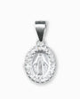 Dije de la Medalla Milagrosa con circones en plata ley 925.