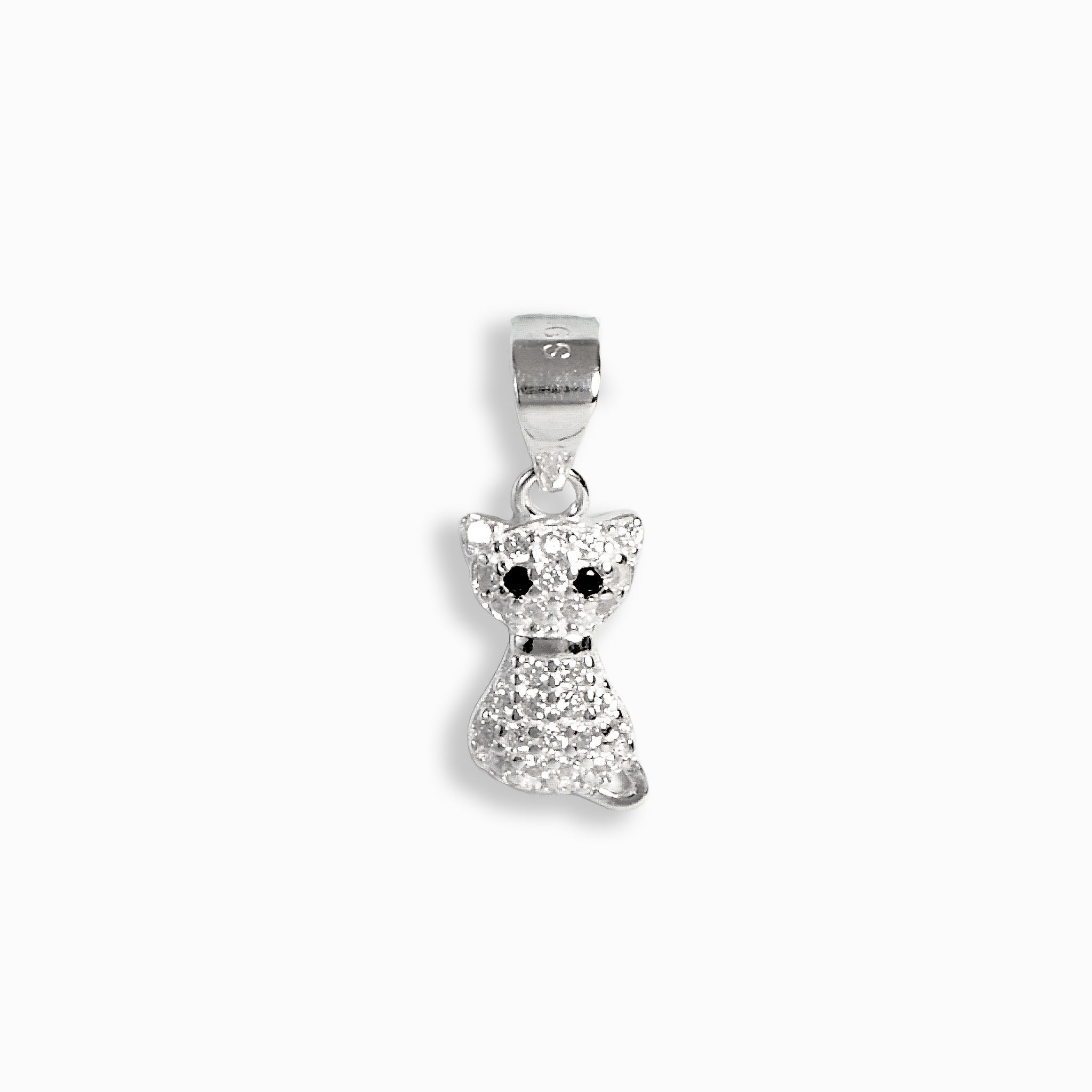 Dije Mini Gatito – Plata 925 y Micro-Circones