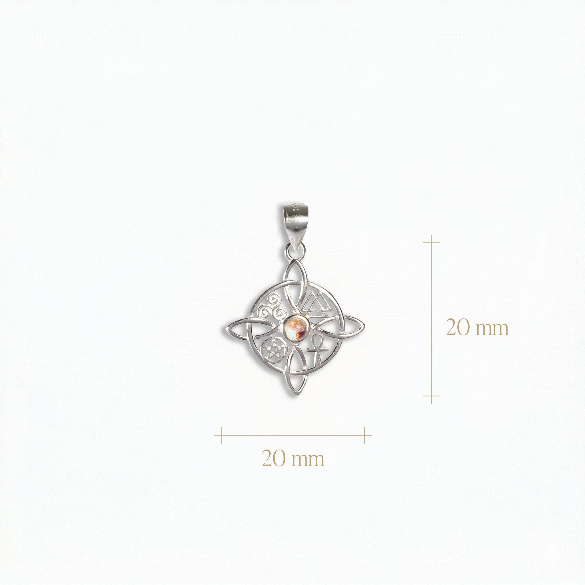 Dije "Nudo de Bruja & Símbolos de Poder" – Plata 925