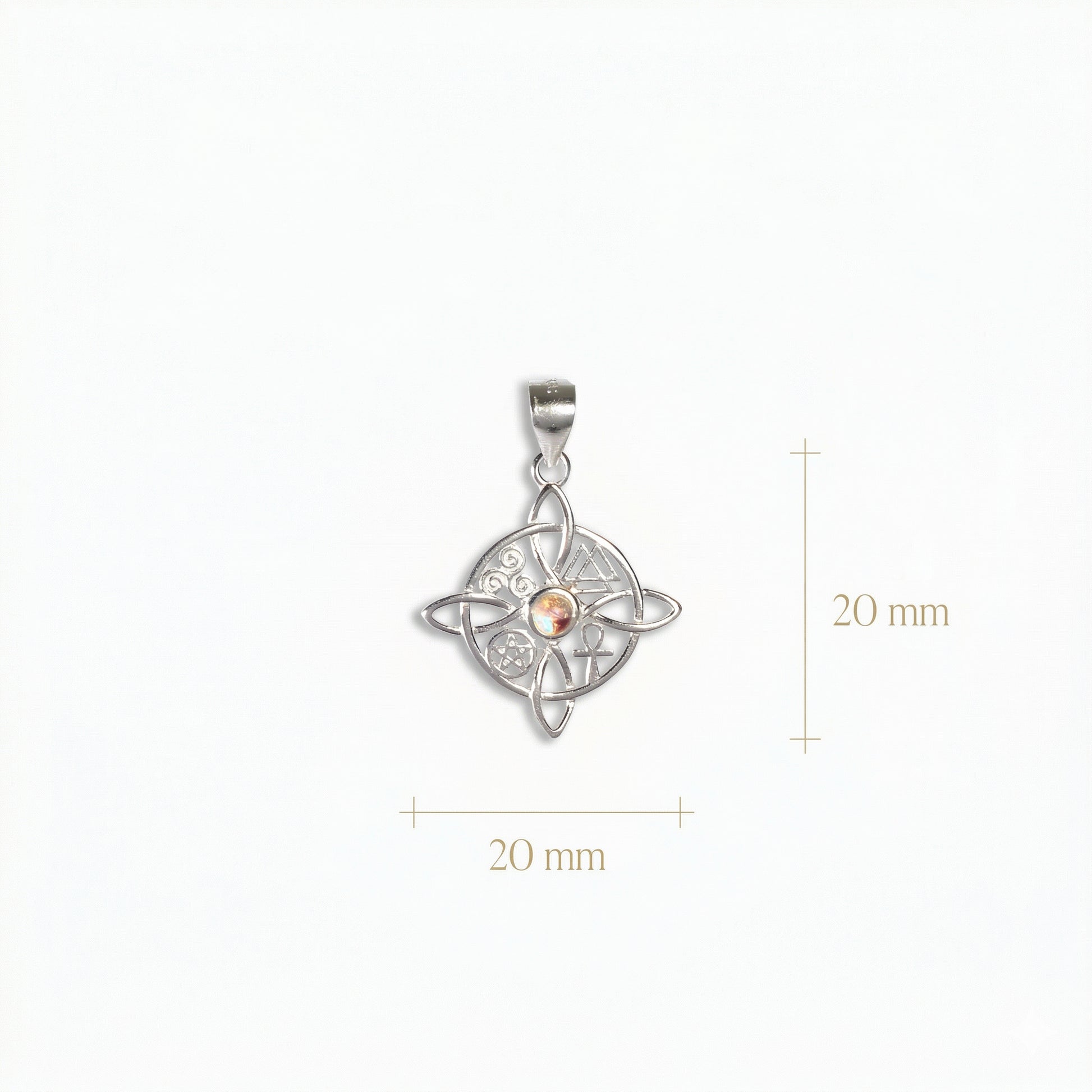 Dije "Nudo de Bruja & Símbolos de Poder" – Plata 925