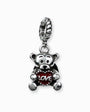 Dije de osito con grabado love en plata ley 925.