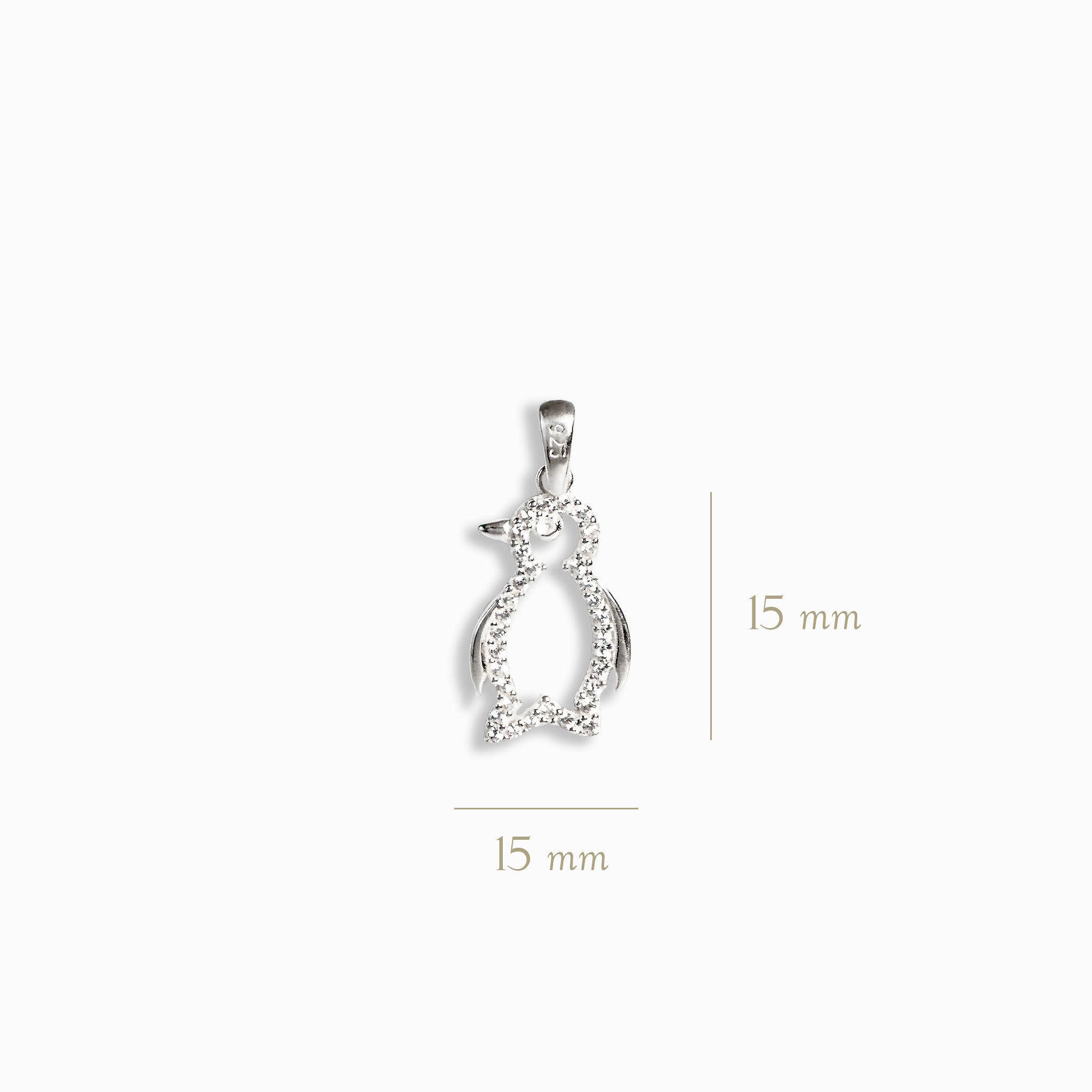 Dije Pingüino – Plata 925 y Circones