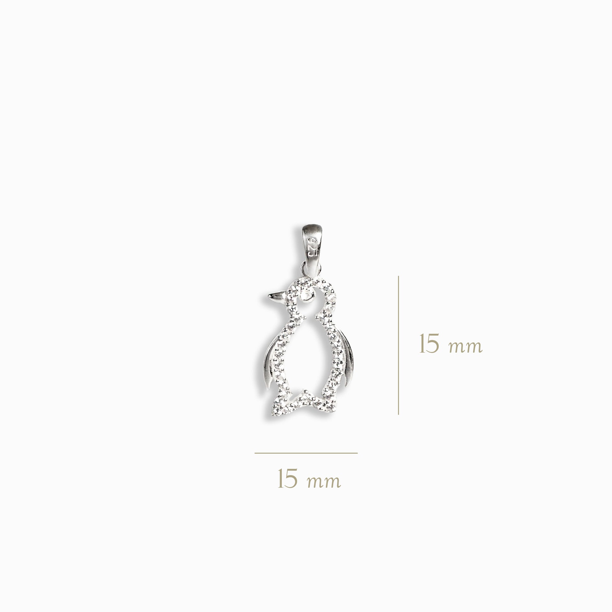 Dije Pingüino – Plata 925 y Circones