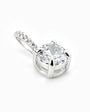  Dije solitario de 6.8 mm en plata ley 925 con circon blanco central brillante   