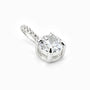  Dije solitario de 6.8 mm en plata ley 925 con circon blanco central brillante   